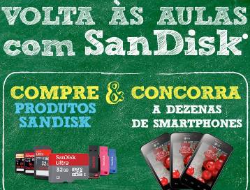 www.voltaasaulascomsandisk.com.br, Promoção Volta às Aulas com SanDisk
