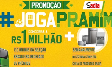 www.sadia.com.br/jogapramim, Promoção Sadia Joga pra Mim